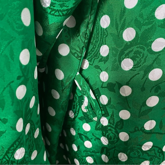 Victoria's Secret Vintage Gold Label Green Polka Dot Robe - Picture 10 of 13